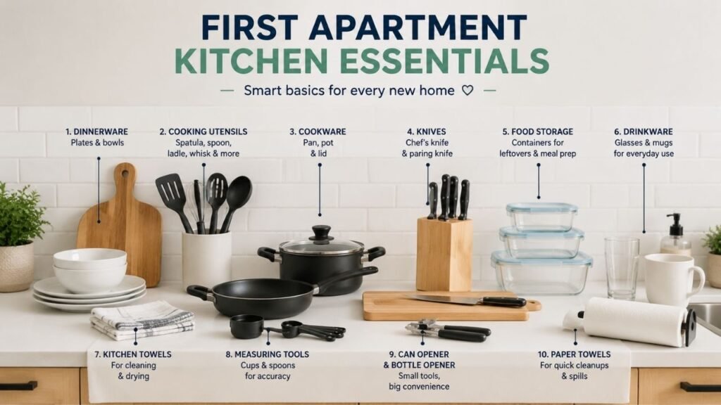 first apartment kitchen essentials