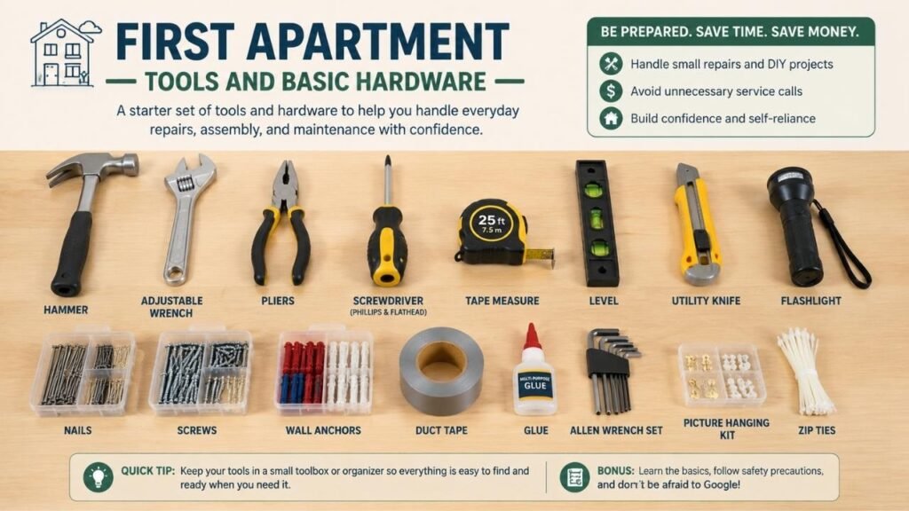 first apartment tools and basic hardware