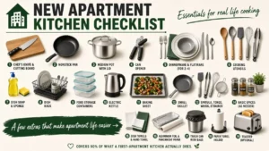 New Apartment Kitchen Checklist: What to Buy First (and What to Skip)